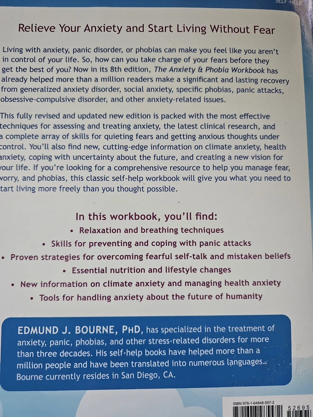 The Anxiety & Phobia Workbook 8th Edition